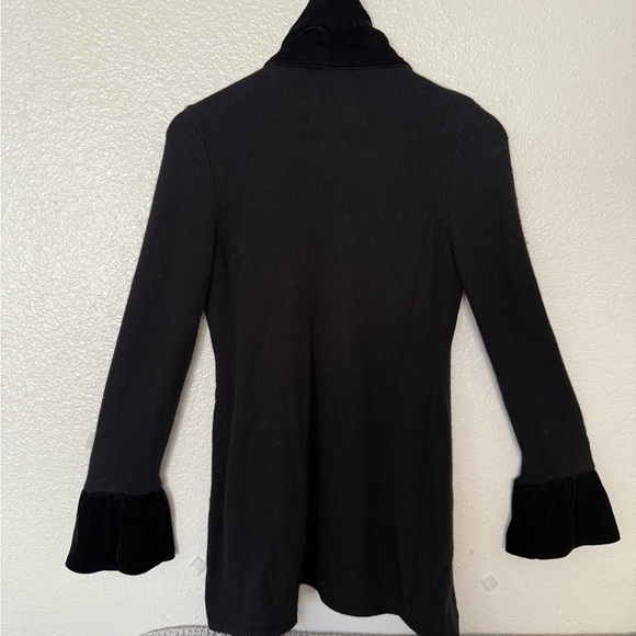 INC International Concepts Black Velvet Trim Sweater Women’s Size S - Picture 6 of 6